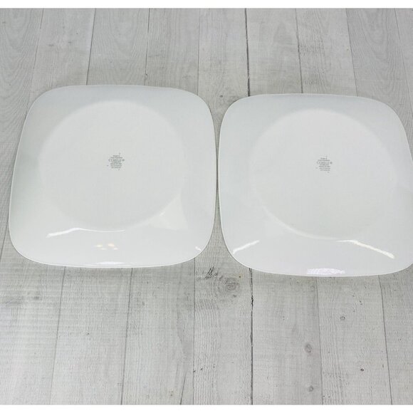 Corelle URBAN ARC Break Chip Resistance Black Gray Lines Dinner Plates Set of 4 - Picture 3 of 10